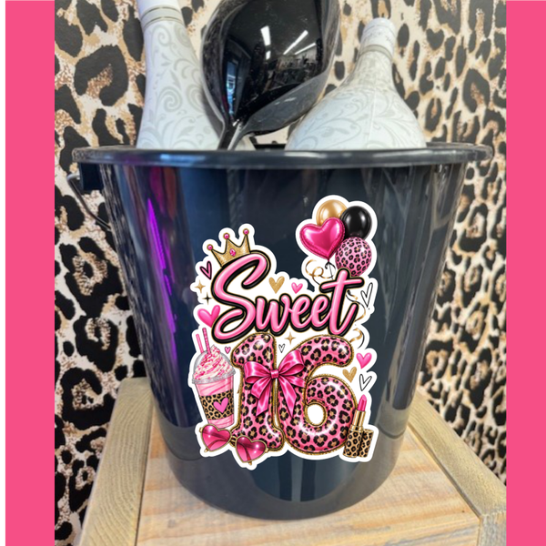 Cadeau emmer- Sweet sexteen- verjaardag 16 jaar.