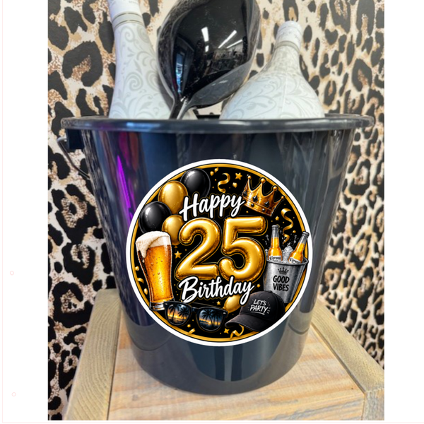 Cadeau emmer Happy 25 birthda 25 jaar verjaardag- man- Halve Abraham