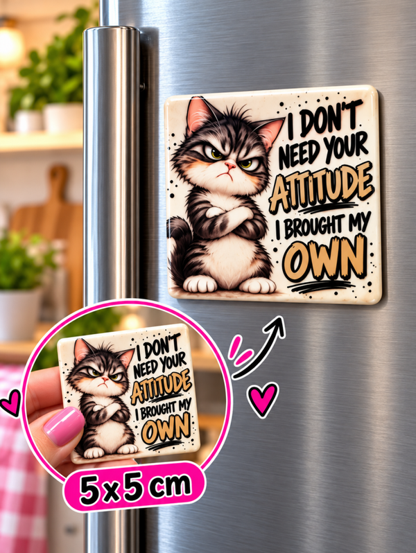 Koelkastmagneet: I don’t need your attitude