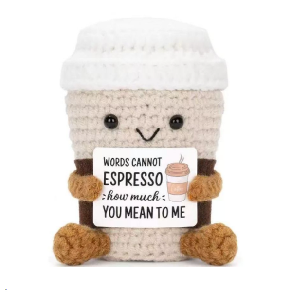 Positieve  mini vriendjes Espresso 9 cm