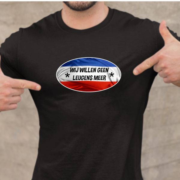 WIJ WILLEN GEEN LEUGENS MEER.