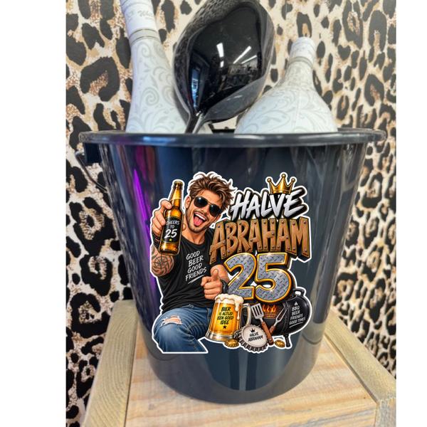 Cadeau emmer halve Abraham 25 jaar