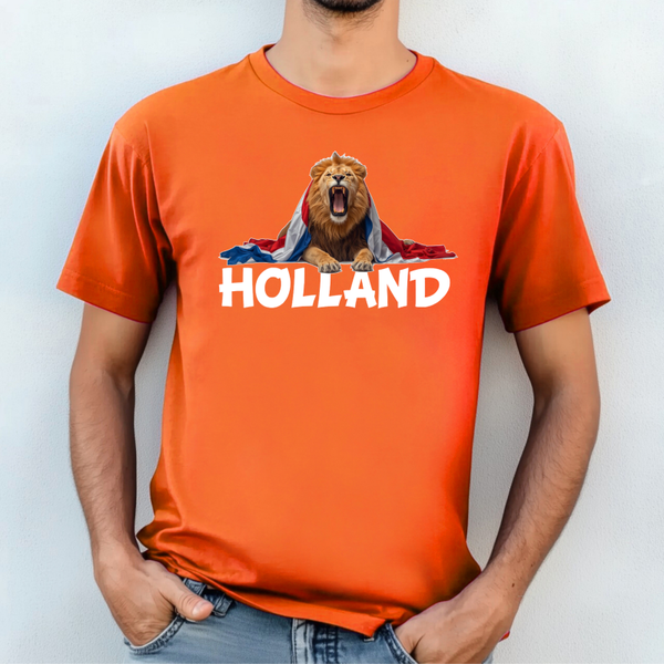 WK oranje T-shirt Holland met leeuw