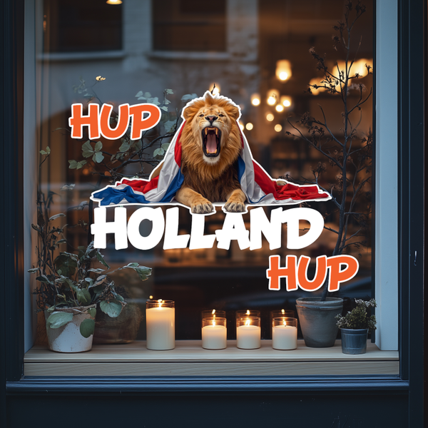 WK raamsticker- EK raamsticker- hup holland hup.