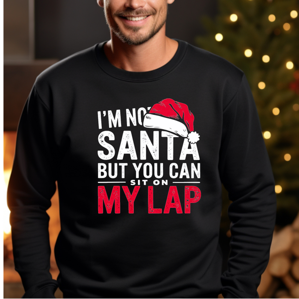 Kersttrui I'm not santa but you can sit on my lap