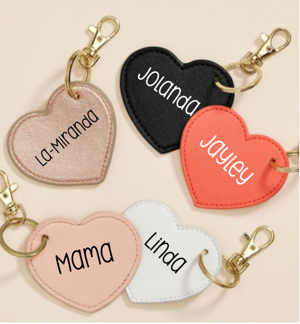 Sleutelhangers met naam. Hartje*