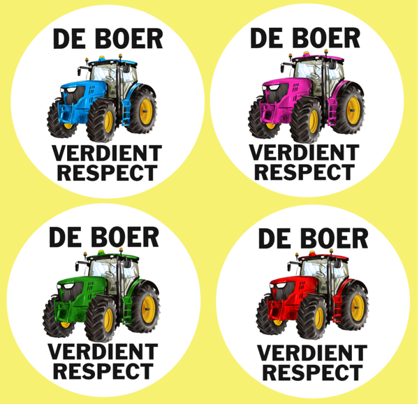 De boer verdient respect Stickers.