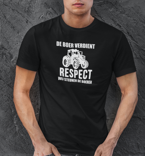 De boer verdient respect T-Shirt Heren Boerenprotest