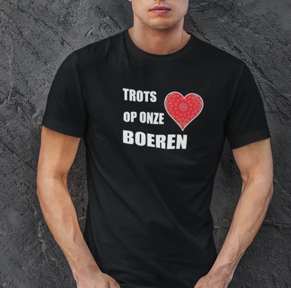 TROTS OP ONZE BOEREN. Heren T-shirt