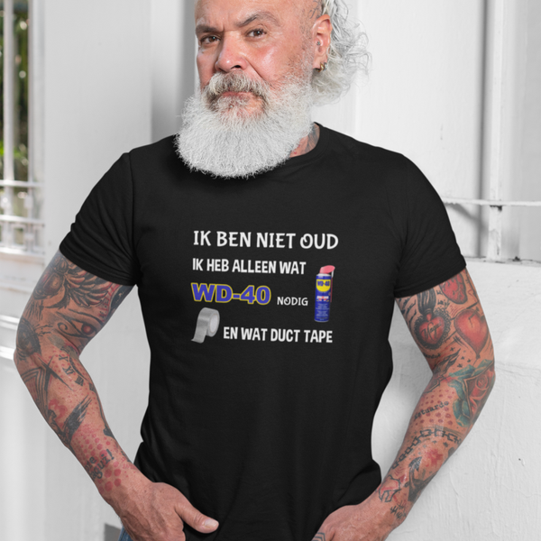 Heren T-shirt WD40 & duct tape