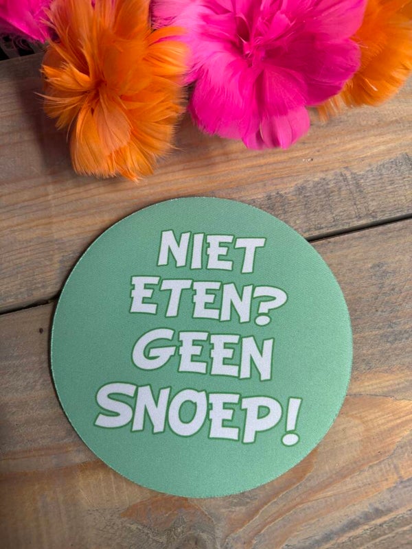Niet eten geen snoep onderzetter