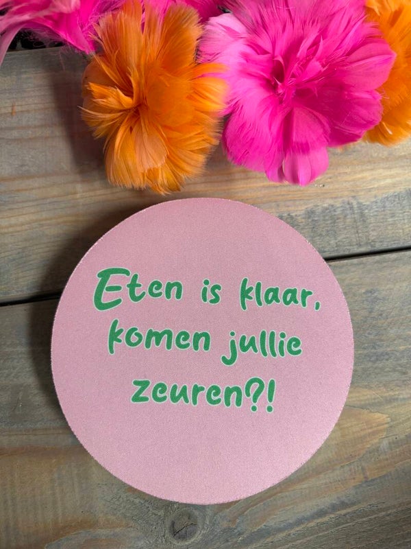 Eten is klaar komen jullie zeuren groen