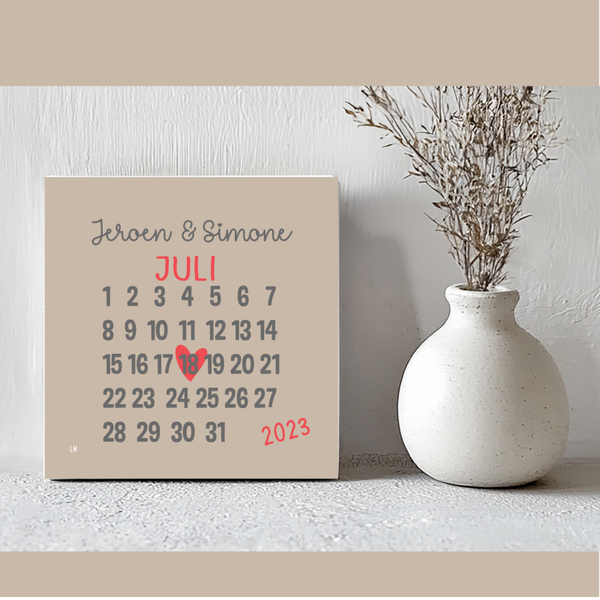 Liefdes kalender- valentijn- eerste ontmoeting.