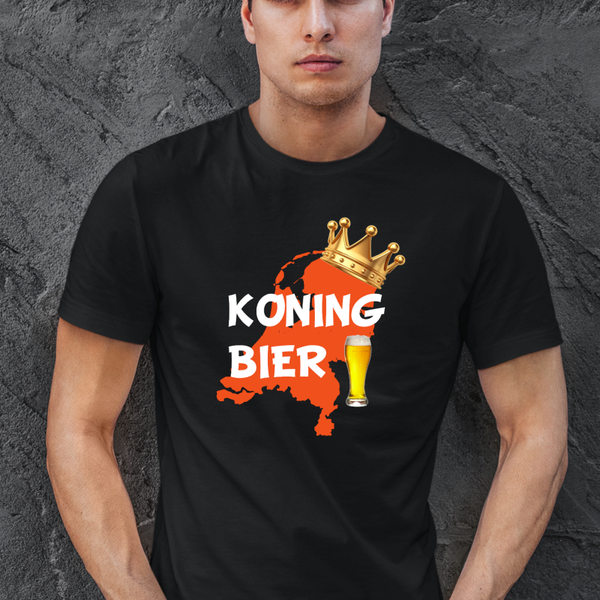 Koning bier- Koningsdag T-shirt- Voetbal T-shirt