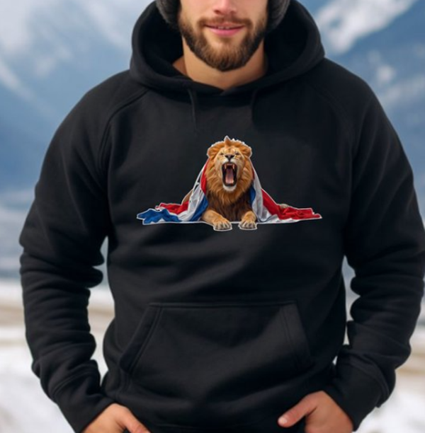 Uniseks hoodie Leeuw Nederlandse vlag.
