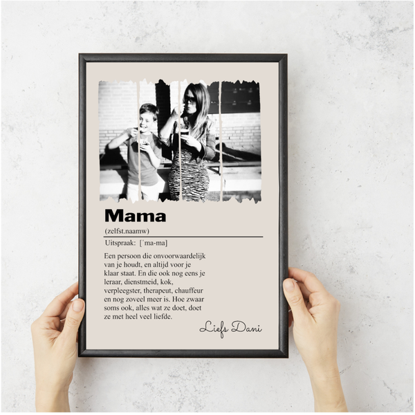 Mama Poster eigen foto.