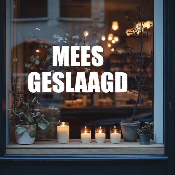 Naam....... Geslaagd raamsticker