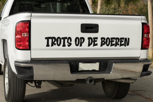 TROTS OP DE BOEREN AUTO STICKER- Boerenprotest