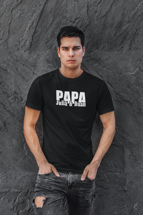 Papa shirt met namen kinderen