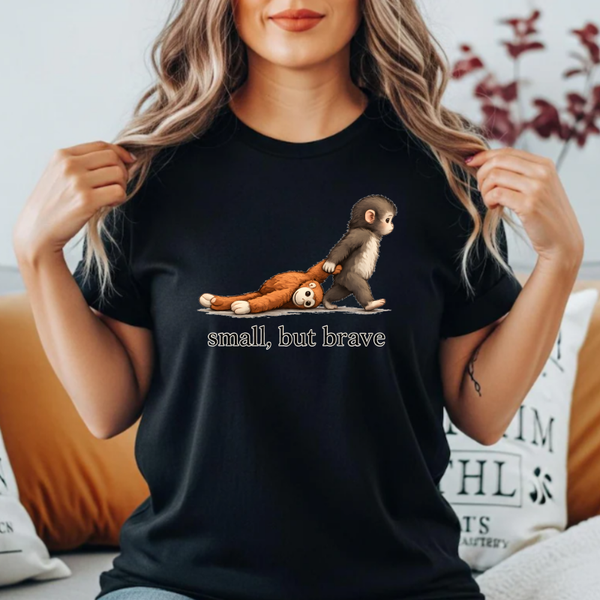Dames T-shirt Small but brave