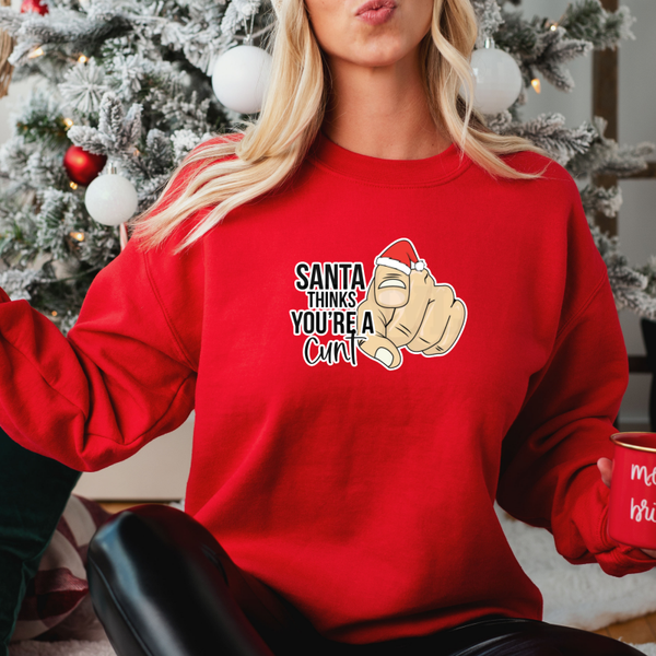 Santa thinks you're a cunt- Foute kersttrui