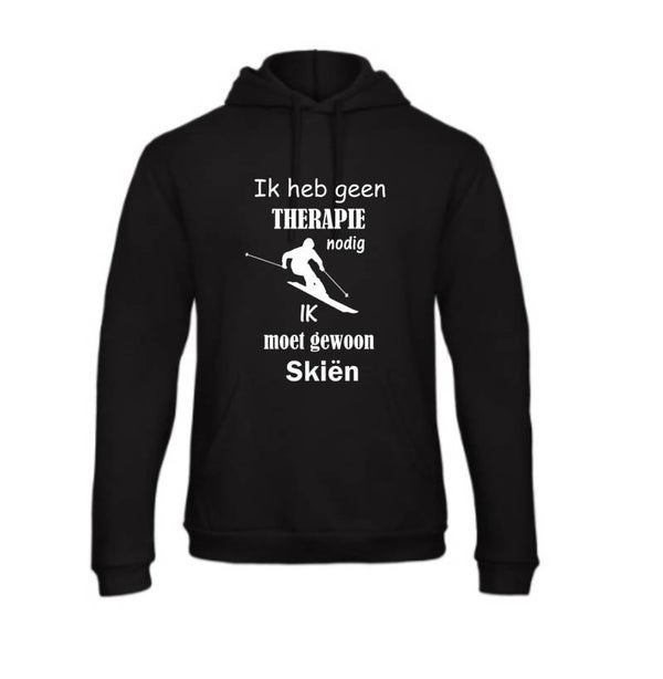 Ski hoodie heren zwart