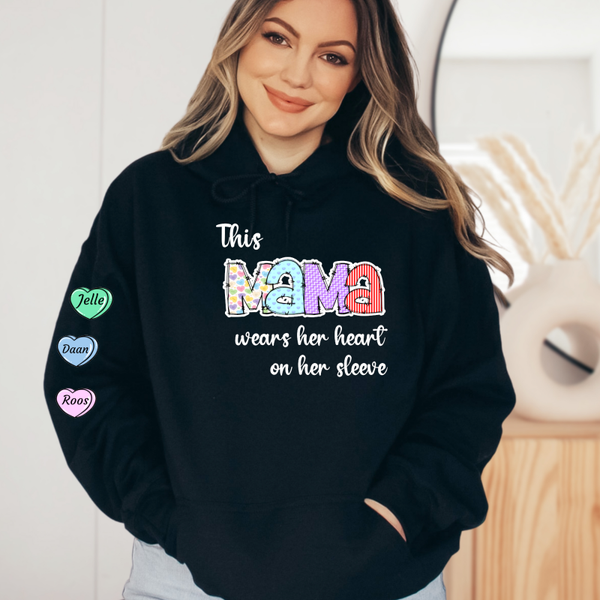 This mama wears her heart on her sleeve