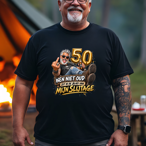 Heren T-shirt 50 jaar- Abraham T-shirt- verjaardag Abraham