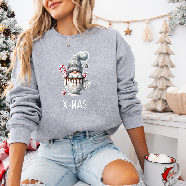 Kersttrui Gnoom grijs.