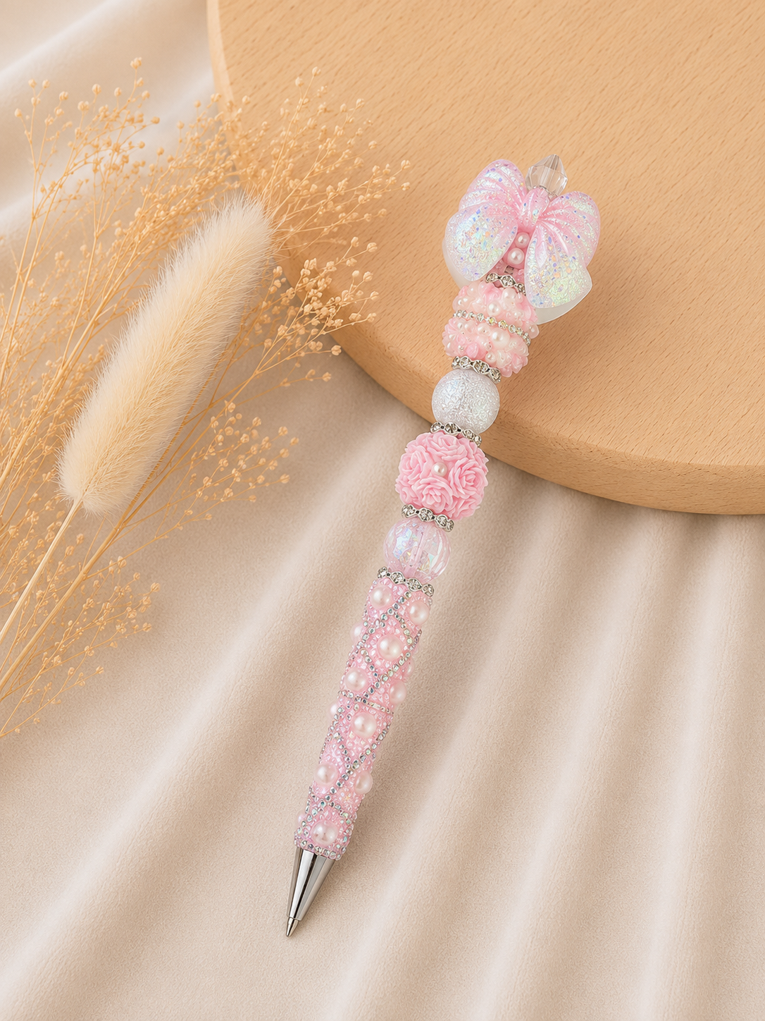 Premium Kralenpen Roze Strik