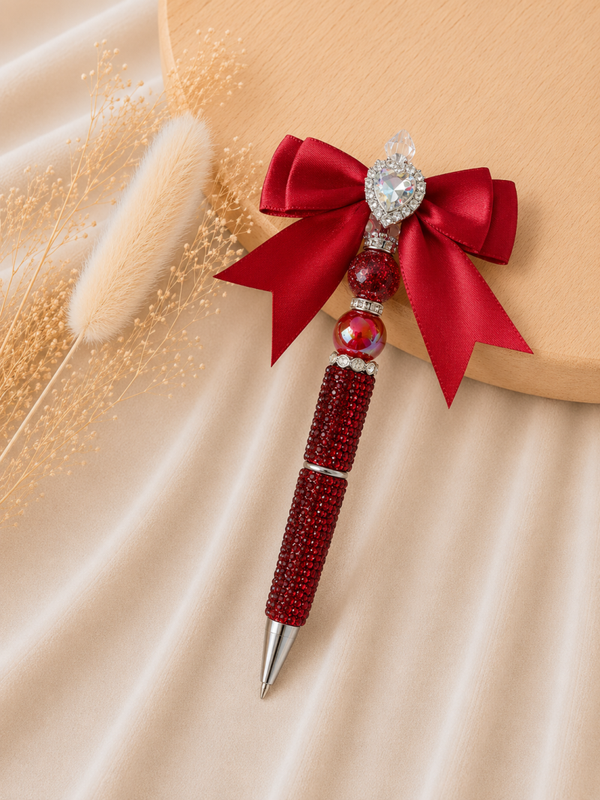 Luxe Kralenpen Glam Red