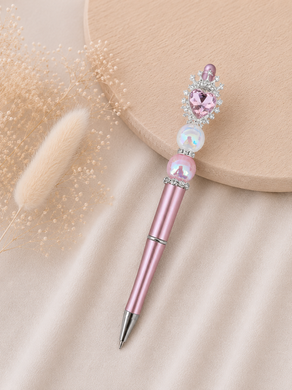 Luxe Kralenpen Roze Hart