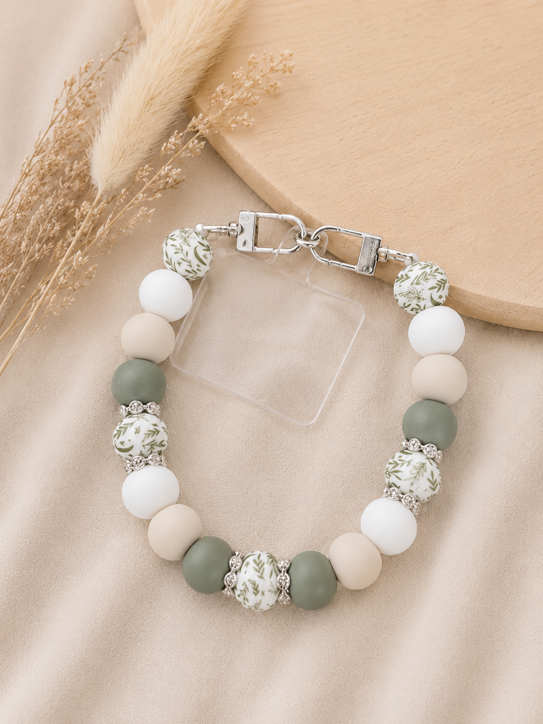 Telefoonkoord Olijf Groen Beige
