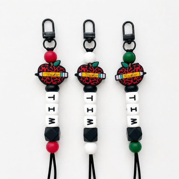 Sleutelhanger met initiaal | Cadeau voor juf of meester