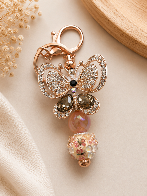 Luxe sleutelhanger ‘Butterfly Bloom’