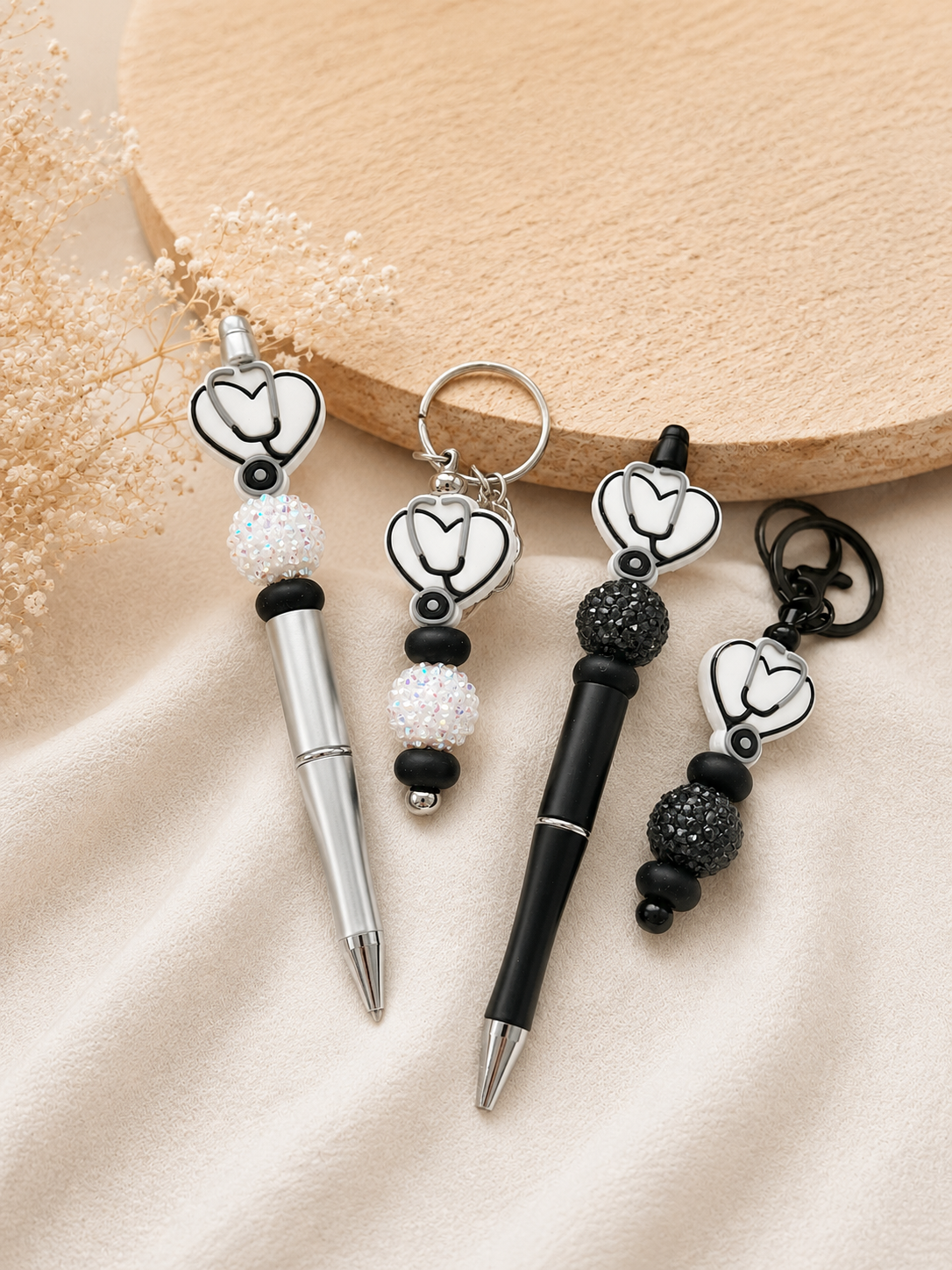 Cadeauset Zorgkundige Kralenpen & Sleutelhanger