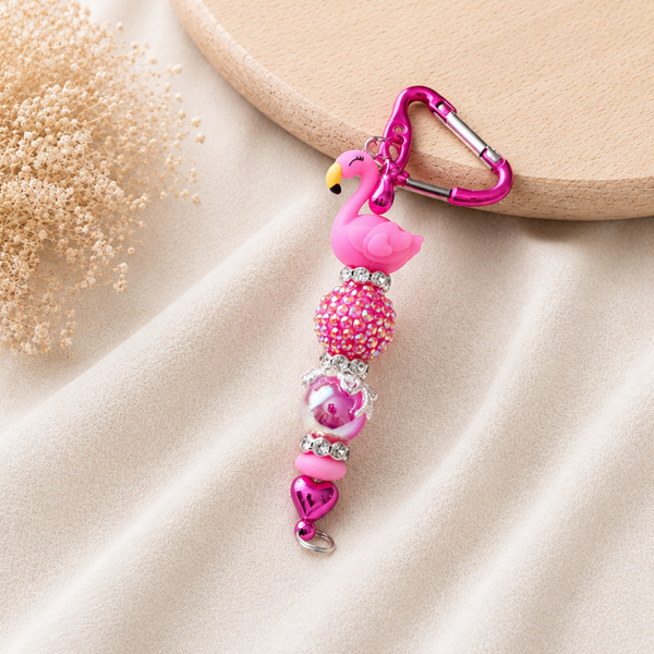 Tassenhanger of sleutelhanger ‘Pink Flamingo’