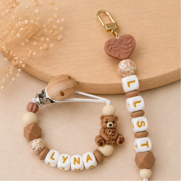 Cadeauset Speenkoord & Tassenhanger Beertje