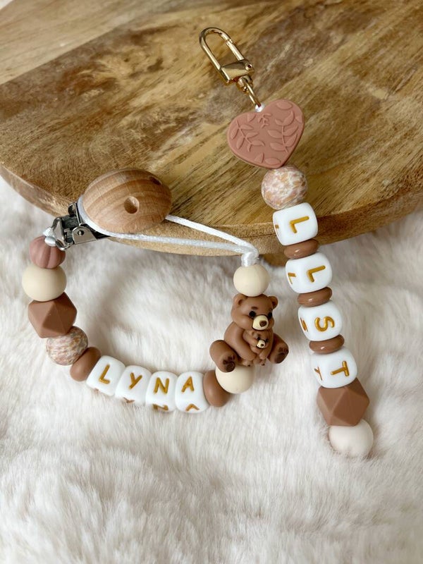 Cadeauset Speenkoord & Tassenhanger Beertje