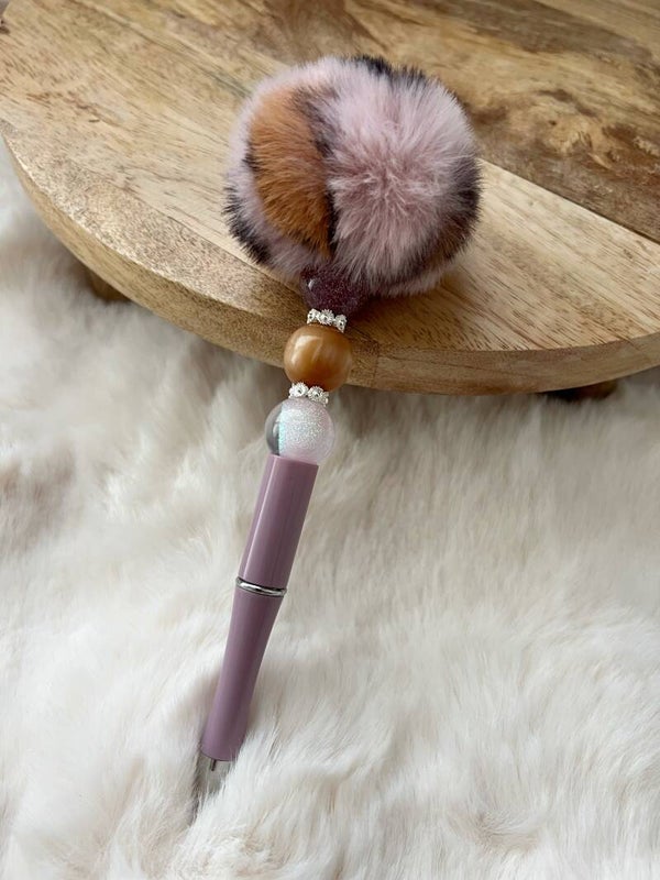 Luxe Kralenpen Pompon Roze