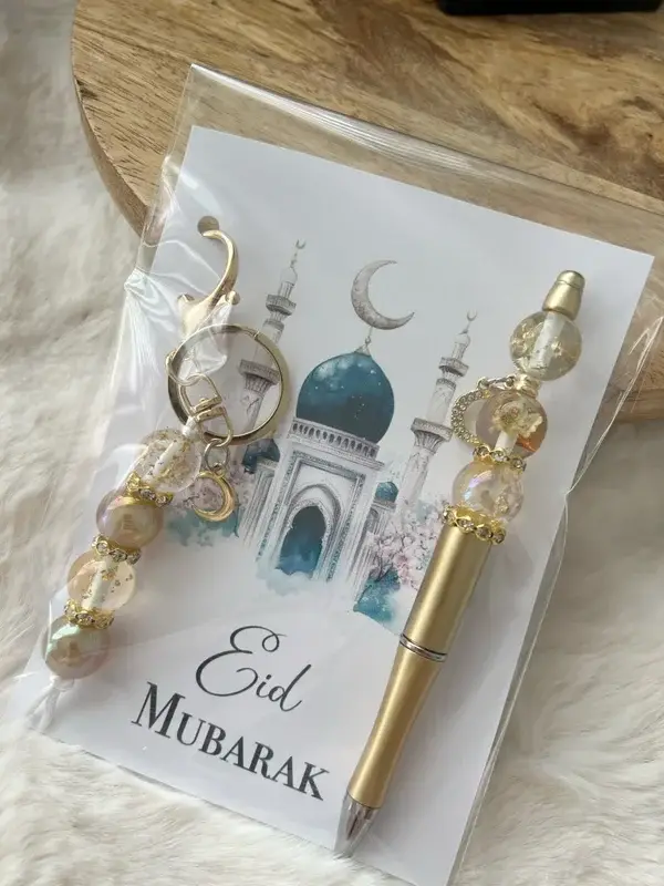 Eid cadeauset - Pen & sleutelhanger | Handgemaakt Offerfeest cadeau