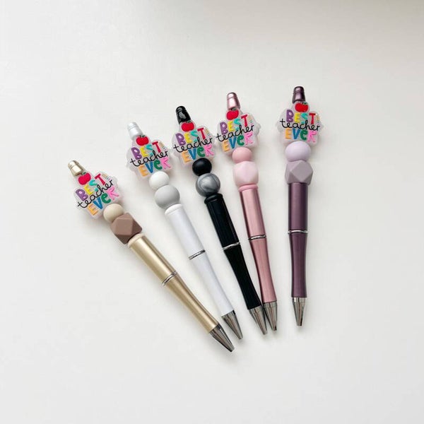 Kralenpen “Best Teacher Ever” | Cadeau voor juf of meester