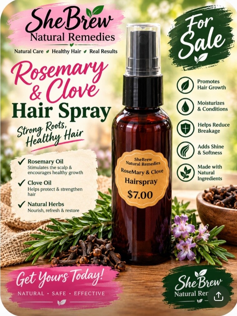 Small RoseMary and Clove Hairspray