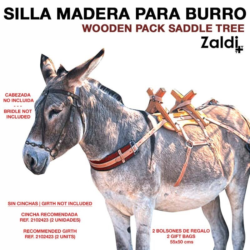 SILLA MADERA PARA BURRO