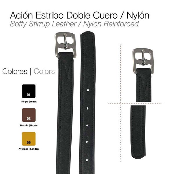 ACIÓN ESTRIBO INGLESA NIÑO 25mmx1.10M