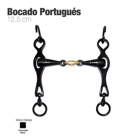 BOCADO PORTUGUÉS EMBOCADURA 3-PIEZAS 12.5CM