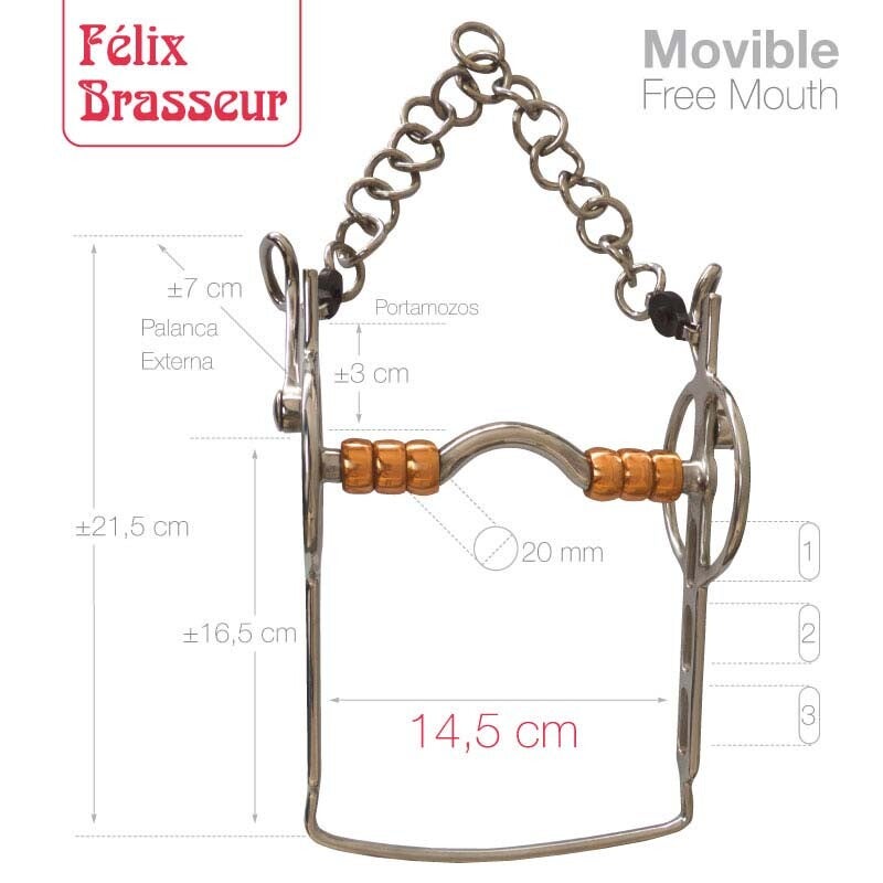 BOCADO FELIX BRASSEUR MOVIBLE FB21212121-56W/B