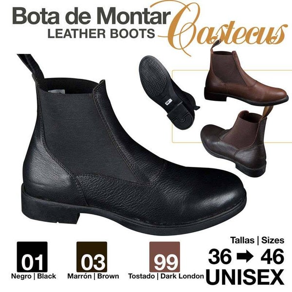 BOTINA CUERO CASTECUS ECONÓMICA