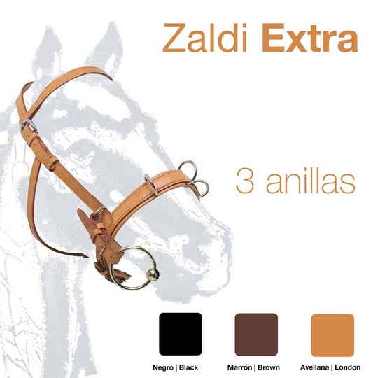 CABEZADA SERRETA CUERO EXTRA 3-anillas