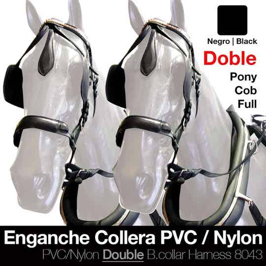 ENGANCHE COLLERA PVC/NYLON DOBLE NEGRO